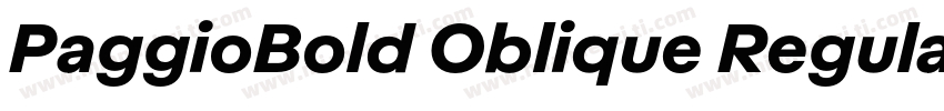 PaggioBold Oblique Regular字体转换